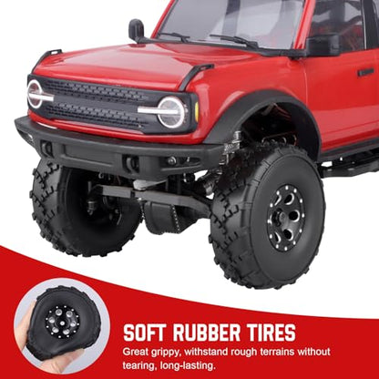 HobbyPark 1.0 Beadlock Wheels and 1.0 Sticky Tires 62x21mm Soft Mud Tires for 1/24 RC Crawler Car Compatible with AX24 SCX24 FCX24 Enduro24, Set of 4 (6 Spoke Rims) - style: 6 Spoke Rims