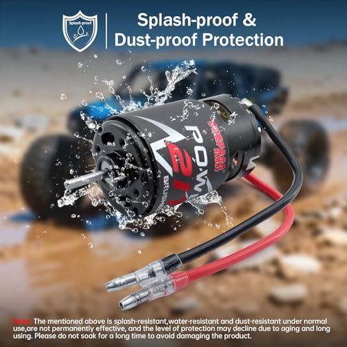 SurpassHobby Motor 550 Brushed Motor for 1/10 Scale RC Truck Traxxas Trx4 Redcat ARRMA AXIAL HSP HPI Wltoys Kyosho HELION (21T) - size: 21T