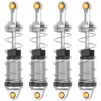 4Pack ShareGoo RC Car Shock Absorbers Metal Shocks Damper Compatible with MJX Hyper Go 16207 16208 16209 16210 H16BM H16GT H16DR 1/16 RC Car Upgrades Part (Silver) - color: Silver