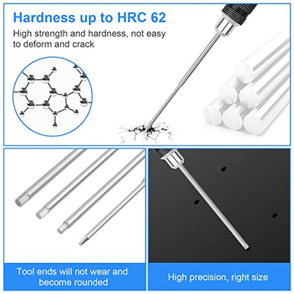 RC Hex Screwdriver Tool Set: 0.9mm 1.27mm 1.3mm 1.5mm 2.0mm 2.5mm 3.0mm Screwdriver Kit with Hex Nut Driver and RC Car Wrench Tool Kit for Multi-Axis FPV Racing Drone Quadcopter Helicopter