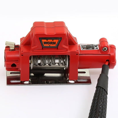 1 Set Full Metal RC Winch Compatible with 1/10 TRX4 SCX10 D90 90046, Red | Remote recovery and towing for trail driving, rock crawling and scale off-road truck builds - color: Red