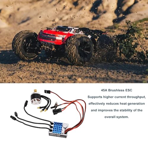 Drfeify RC Crawler Car ESC 45A Brushless Motor Electronic Speed Controller for MN128 MN78 Series Upgrades Part