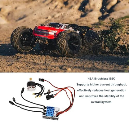 Drfeify RC Crawler Car ESC 45A Brushless Motor Electronic Speed Controller for MN128 MN78 Series Upgrades Part