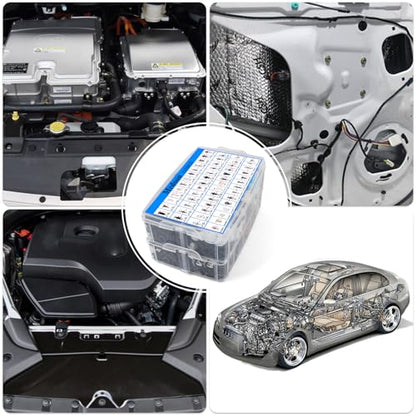 Car Retainer Clips 1501 PCS, 55 Sizes Car Panel Trim Clips Kits, Auto Push Fasteners for Ford GM Toyota Honda Chrysler BMW Benz Nissan Subaru Mazda Chevy GMC - size: 1501PCS