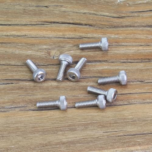 105 Pieces M2.5 x 6mm Socket Head Cap Screws, Thread Pitch 0.45mm, Sutemribor M2.5 Screws, 304 Stainless Steel, Fully Threaded, Silver - size: M2.5 x 6mm, style: Socket Head
