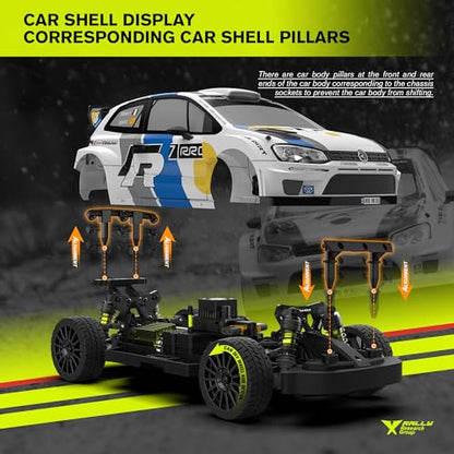 RLAARLO 1/12 Brushelss RC Cars for Adult Top Speed 50+ MPH Rally Car All Terrain RC Truck 4W Off-Road Monster Trucks with Gyro Waterproof Remote Control Car (White) - color: Blue-white