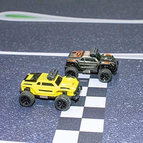 1:76 Turbo Racing Scale RC Sport Car, Table Racing Remote Control Mini Model Car Full Proportional RTR Kit Toys (Monster Truck Yellow) - color: Monster Truck Yellow