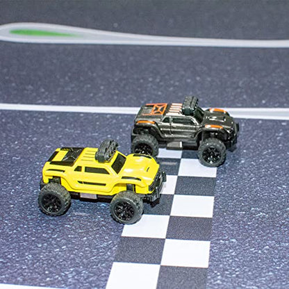 1:76 Turbo Racing Scale RC Sport Car, Table Racing Remote Control Mini Model Car Full Proportional RTR Kit Toys (Monster Truck Yellow) - color: Monster Truck Yellow