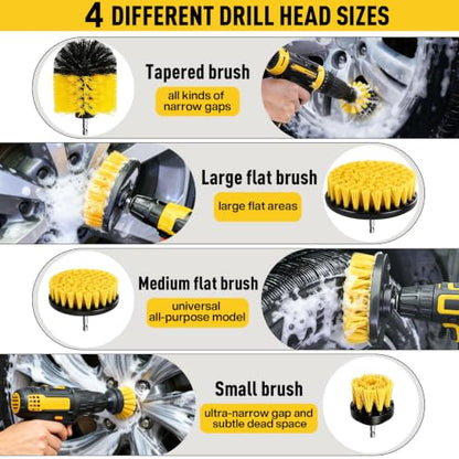 40 Pcs Car Detailing Kit Interior, Tote Includes Premium Drill Brush | Windshield Cleaning Tool Interior,Detailing Brushes Tire Brush Towels and Wheel Car Wash Kit for Cars, Trucks and Motorcycles - size: 40Pcs
