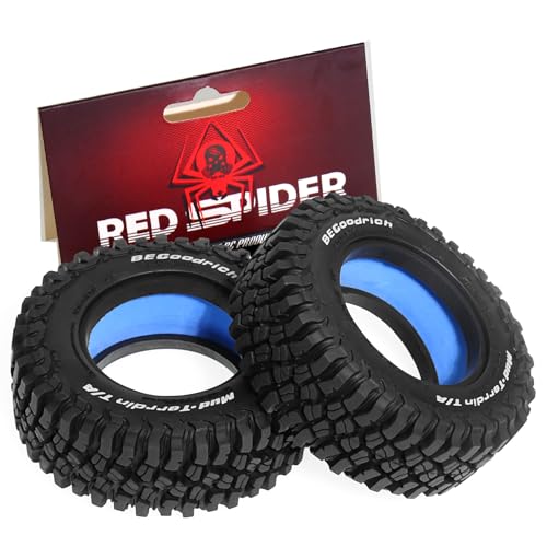 REDSPIDER 1.9'' Crawler Tires OD 89MM/3.54'' (4PCS) Dual Stage Closed Cell Inner Car Crawler Tire Foams for 1/12 RC Crawler MJX H12Y+ MN-128 (Tire)