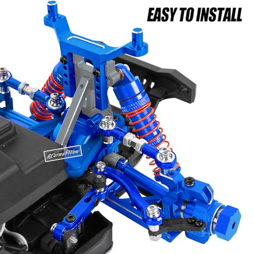 RC Driveshafts Axles Upgrades Part for 1/18 LaTrax Teton,LaTrax Desert Prerunner,7075 Aluminum Front Rear Drive Shafts CVD w/6061 Hex Hops Up,4PCS,Replace #7650,Navy Blue - color: Navy Blue(4pcs)