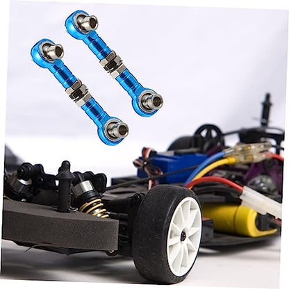 Homoyoyo 2pcs Adjustable Steering Tie Rods for Rc Cars Trucks Pull Rod Linkage Compatible Models High-Performance Link for Enhanced Steering Control