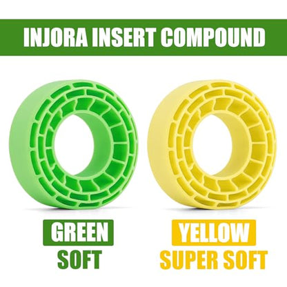 INJORA Silicone Rubber Inserts for 56-58mm*24mm 1.0" Tires (Small Green) - color: Green