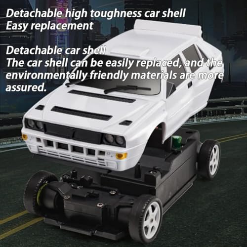 LD2802 1/28 RC Drift Car, Full Proportional 4WD Remote Control Racing Vehicle, High Speed Electric Car for Adults, Mini Hobby Grade Model Gift (White) - color: White (Ld2802)