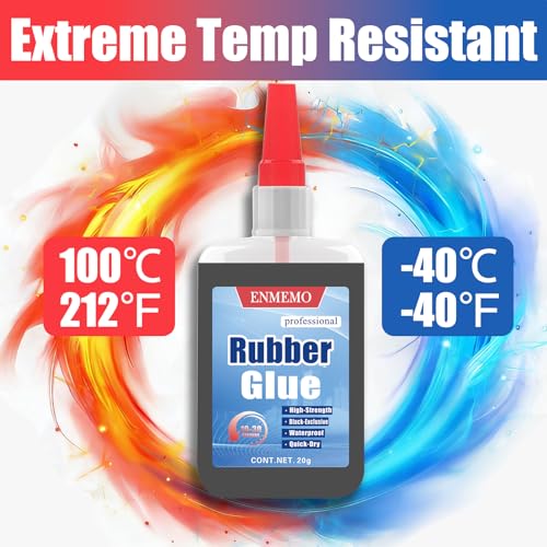 (2-in-1) Black Rubber Glue with Brush Applicator&Nozzle,for Tire&Tube,&Edge | Anti-clogging cap/Fast-Drying/Waterproof clear/High-Strength/Bonding Between Rubbers,Rubber and Other Materials