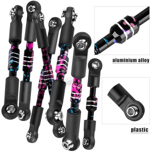 RC Aluminum Front&Rear Link Set Upgrades Part for 1/10 Slash 2WD VXL.Adjustable Turnbuckles Camber Links Toe Link Hops Up,Colour - color: Colour(for 1/10)