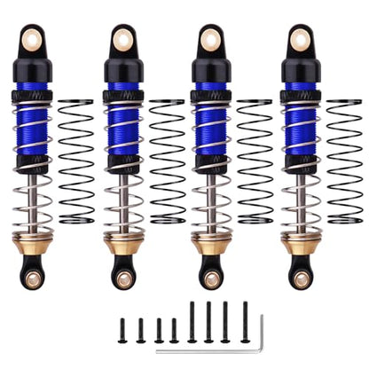 59mm Shocks Aluminum Shock Absorber for TRX4M TRX4MT 1/18 RC Crawler Threaded Oil Damper (Blue) - color: Blue