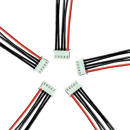 FLY RC 14.8v 4s Lipo Battery 5pins Balance Charger Cable Lead Wire Connector (10pcs 4s 5pin) - style: 10pcs 4s