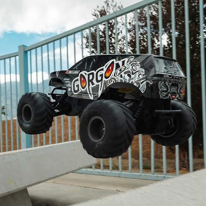 ARRMA RC Truck 1/10 Gorgon 2 Wheel Drive RTR Brushed Monster Truck Battery & Charger Included Gun Metal ARA3230ST3 - color: Gun Metal