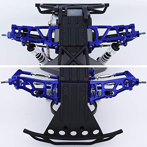 Hobbypark Aluminum Front & Rear Suspension A-Arms Set,Tie Bar for 1/10 Traxxas Slash 2WD RC Car Upgrade Parts Hop Ups, Replacement of 2555 3631 2532 - color: Navy Blue