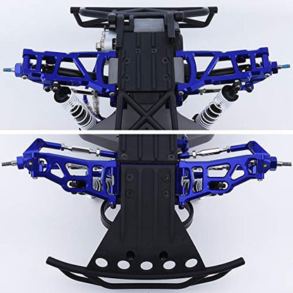 Hobbypark Aluminum Front & Rear Suspension A-Arms Set,Tie Bar for 1/10 Traxxas Slash 2WD RC Car Upgrade Parts Hop Ups, Replacement of 2555 3631 2532 - color: Navy Blue