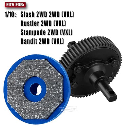 RC 48P 76T Spur Gear &Transmission Gear &Slipper Clutch &Pressure Plate &Slipper Rebuild Kit w/ 25+27T Pinions Upgrades Part for 1/10 Slash/Rustler/Stampede/Bandit 2WD VXL,Navy Blue - color: Navy Blue(for 2wd)