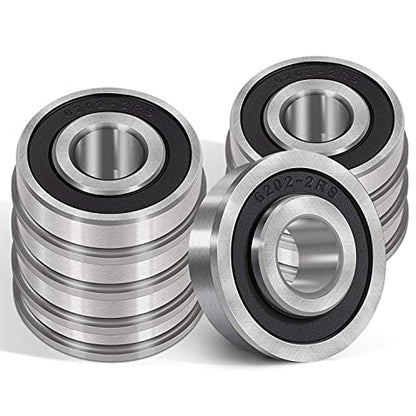 8 Pack Flanged Ball Bearing ID 1/2" x OD 1-3/8", Pre Lubricated,Stable Performance,Cost Effective,Suitable for Lawn Mower, Wheelbarrows, Carts & Hand Trucks Wheel Hub