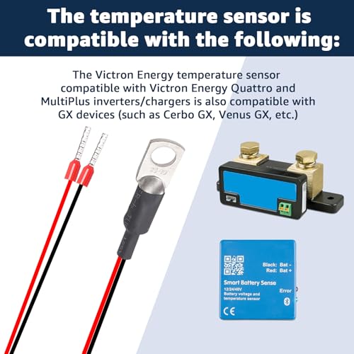 for Cerbo GX Temperature Sensor Compatible with Victron Energy | Fit for Victron Temperature Sensor for Quattro MultiPlus Inverter VE.Can MPPT Venus GX Phoenix Charger Temperature Sensor
