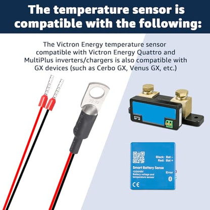 for Cerbo GX Temperature Sensor Compatible with Victron Energy | Fit for Victron Temperature Sensor for Quattro MultiPlus Inverter VE.Can MPPT Venus GX Phoenix Charger Temperature Sensor