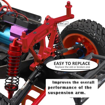 Body Post Extensions,Aluminum Front & Rear Body Mount Post Set for 1/10 Slash 4X4 /Stampede 4X4 VXL,RC Hops Up Upgrades Parts for Stampede 4X4 VXL/Slash 4X4 VXL,Replace 6815R,Navy Blue - color: Red (Front & Rear)