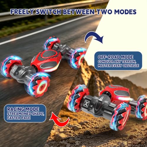 Remote Control Car - RC Drift Car Gesture Sensing Toy Boy Age 6-8-12 Gifts | Gesture Sensing RC Stunt Car for Kids Toys 6 7 8 9 10 11 12 Year Old Boy Birthday Christmas Presents with Lights Music - color: Black