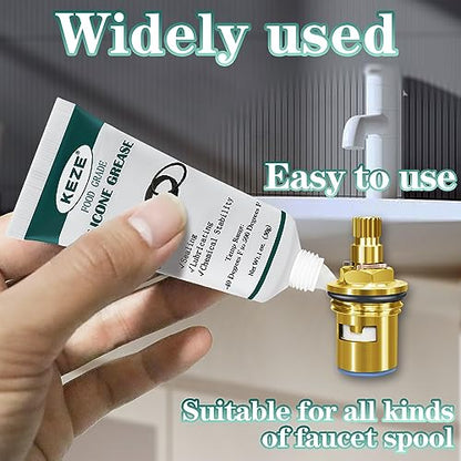 KEZE Silicone Grease Waterproof Food Grade Silicone Sealant Lubricant for Plumbers Valve Faucet O Rings 1 oz 3-Pack - size: 3 Pack (1oz)