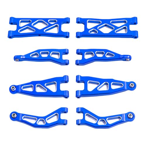 4 pcs Aluminum Rear Suspension Arms for 1/18 ARRMA Granite Grom 380 Brushed 4X4 Monster Truck Upgrades Parts (Navy Blue)