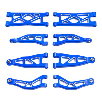 4 pcs Aluminum Rear Suspension Arms for 1/18 ARRMA Granite Grom 380 Brushed 4X4 Monster Truck Upgrades Parts (Navy Blue)