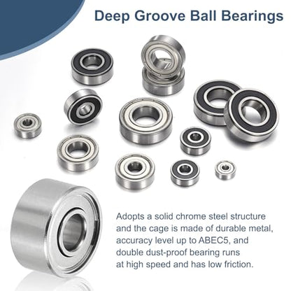 uxcell 4 Pack 693ZZ Deep Groove Ball Bearings, 3x8x4mm Chrome Steel Double Shield Bearing for Electric Motor, Home Appliances, Garden Machinery, (ABEC5) - size: 693ZZ