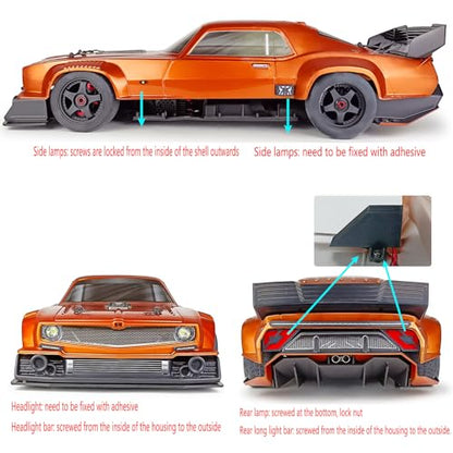 RC LED Light Kit Headlight Taillights Side Light | For 1/7 Felony 6S RC Car, Upgrades Accessories