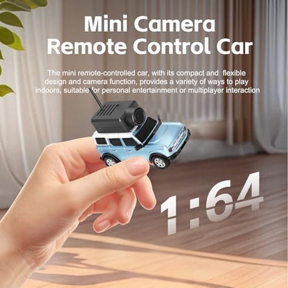 Wltoys 1:64 FPV RC Drift Car, 720P WiFi APP, 2.4GHz Gyro, Blue | HD Zero‑lag Camera, 3 Speeds & Suspension. Dual LED Lights. Smooth on Carpets/Tiles. APP Photo/Video/VR for Hobbyists - color: Blue