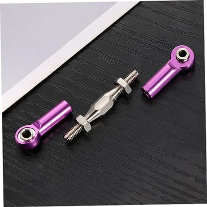 6pcs Aluminum Turnbuckle Rod Linkages for Upgrades Machined Easy Install Rc Crawler Accessory Parts - color: Purple