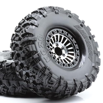 GOTECK RC Rims 1.9 Beadlock Wheels Heavy Duty CNC Aluminum Crawler RC Wheel Rim Set Wheel Hub 4pcs-Set for 1/10 RC Crawler, TRX4 Axial SCX10 II SCX10 III Redcat Gen8, RC4WD D90 - color: GS2911