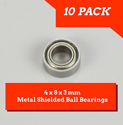 10 Pack 4x8x3mm Metal Shielded Ball Bearings MR84ZZ 1910M