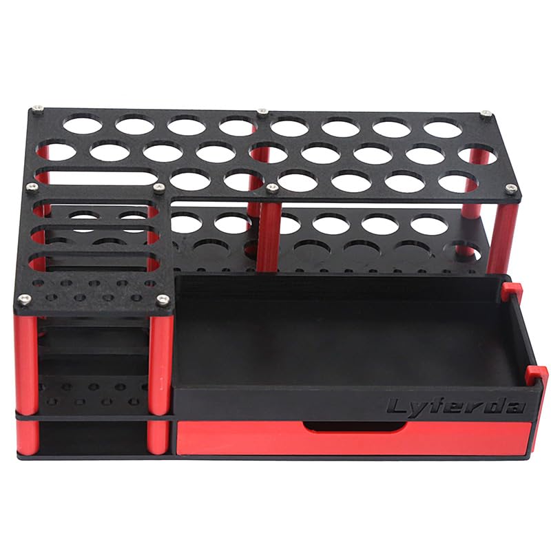 Professional RC Screwdriver Organizer RC Tool Stand Tools Kit Tool Holder for RC Hobby Repair Black - color: Black