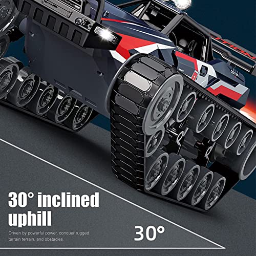 GoolRC RC Tank Car, 1/12 Scale 2.4GHz Remote Control Tank, 360?Rotating Off-Road RC Crawler Military Vehicle with Rechargeable Battery Gifts for Adults Teens (Red) - color: Red