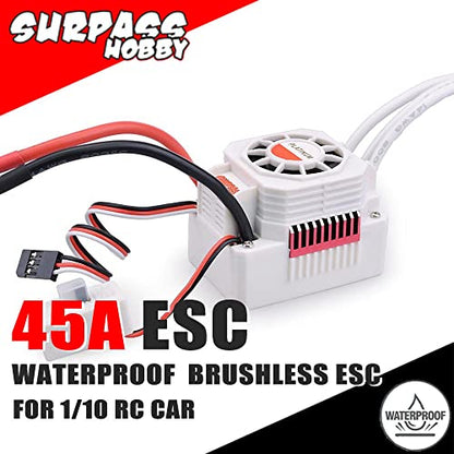 Hobby Platinum Waterproof Brushless 45A ESC for 1/10 RC Car Boat 2845 3650 F540 Brushless Motor Truck IUNEED Toys