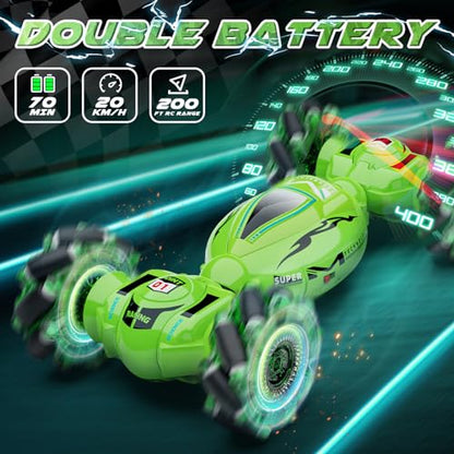 Nitigo Gesture RC Car Hand Controlled RC Car Toys for Boys Girls 6-12 | 2.4GHz 360° Rotation 4WD Gesture Sensing RC Stunt Car with Light & Music, Birthday Gifts for Kids