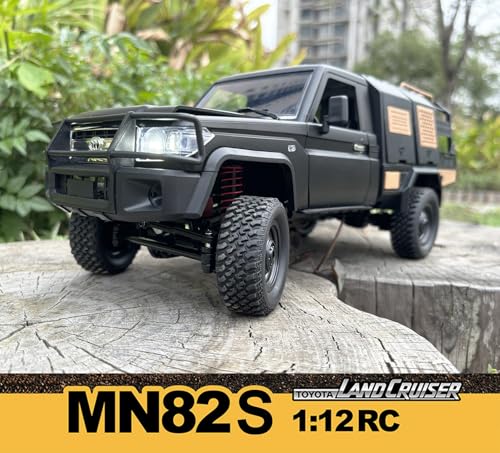 WPLDEWAN MN82S RC Rock Crawler RC Truck 4x4 1/12 Scale Toyota Land Cruiser | Remote Control Crawler Off Road Vehicle All Terrain Full Proportional 280 Motor Upgraded Chassis Adult
