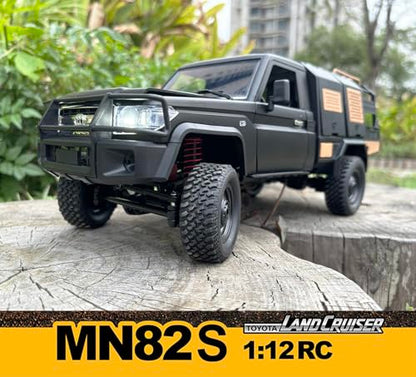 WPLDEWAN MN82S RC Rock Crawler RC Truck 4x4 1/12 Scale Toyota Land Cruiser | Remote Control Crawler Off Road Vehicle All Terrain Full Proportional 280 Motor Upgraded Chassis Adult