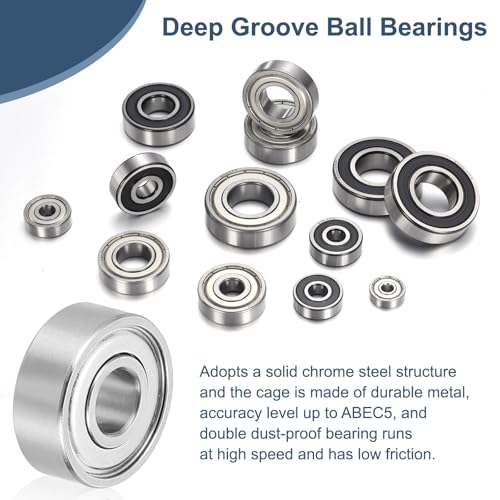 uxcell 4 Pack 694ZZ Deep Groove Ball Bearings, 4x11x4mm Chrome Steel Double Shield Bearing for Electric Motor, Home Appliances, Garden Machinery, (ABEC5) - size: 694ZZ