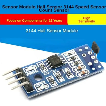 V TELESKY 10PCS Sensors Module 3144 Hall Switch Speed Magnetic Switches For Arduino Smart Car 4 Pin