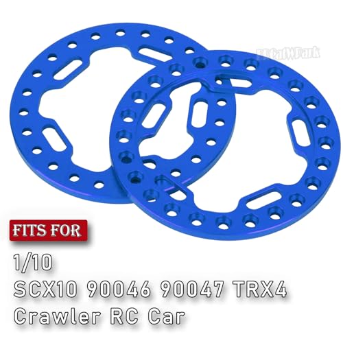Metal 1.9 Beadlock Wheels Replacement Ring for 1/10 TRX4 SCX10 90046 90047 Crawler RC Car,4Pcs RC 1.9 Beadlock Wheels Replacement Ring,Navy Blue - color: Navy Blue - (Beadlock Ring)