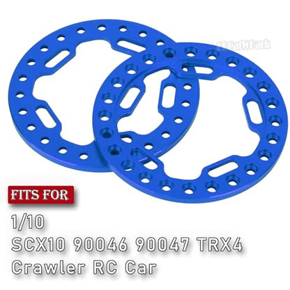 Metal 1.9 Beadlock Wheels Replacement Ring for 1/10 TRX4 SCX10 90046 90047 Crawler RC Car,4Pcs RC 1.9 Beadlock Wheels Replacement Ring,Navy Blue - color: Navy Blue - (Beadlock Ring)